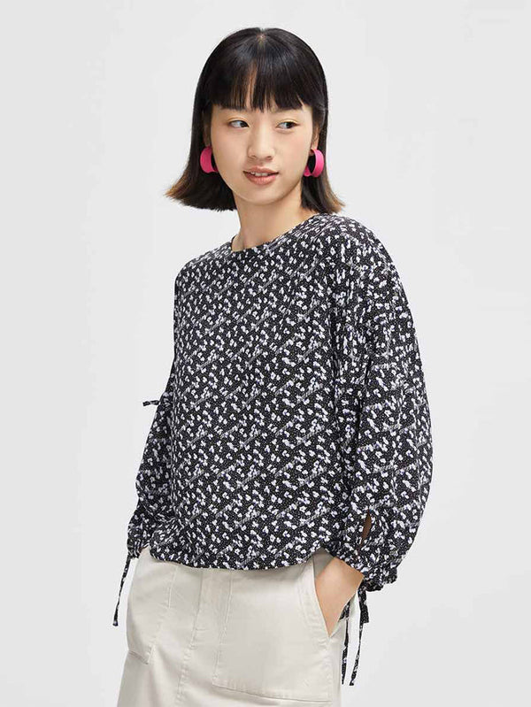 Women's Floral Printed Blouse With Straps