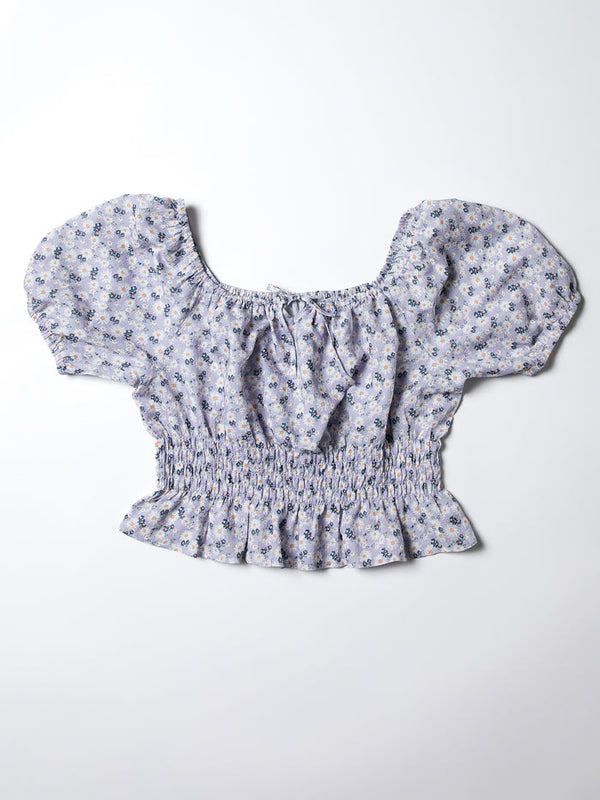 Women's Floral Printed Cropped Top