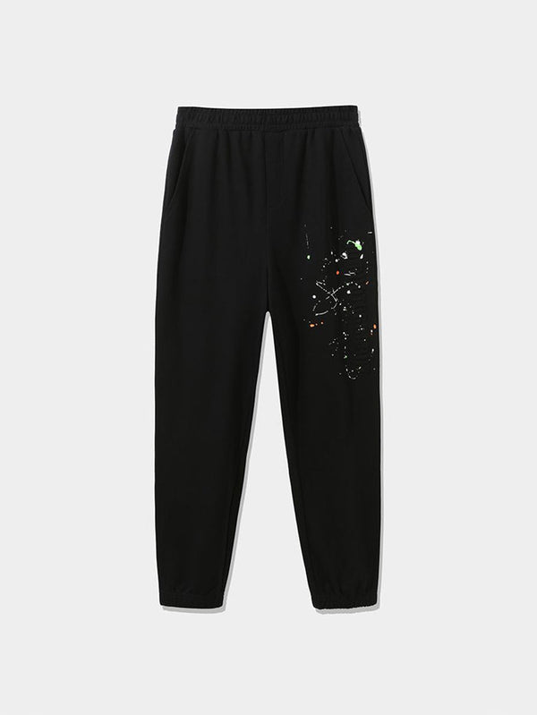 Women's Casual Sweatpants With Wording Prints And Colored Spots
