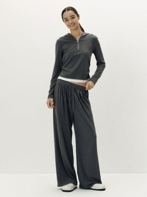 Women's Casual Suit Set with Hooded Top