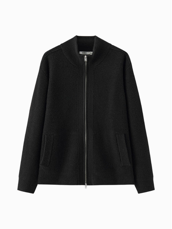 Men's Knitted Zip Up Cardigan