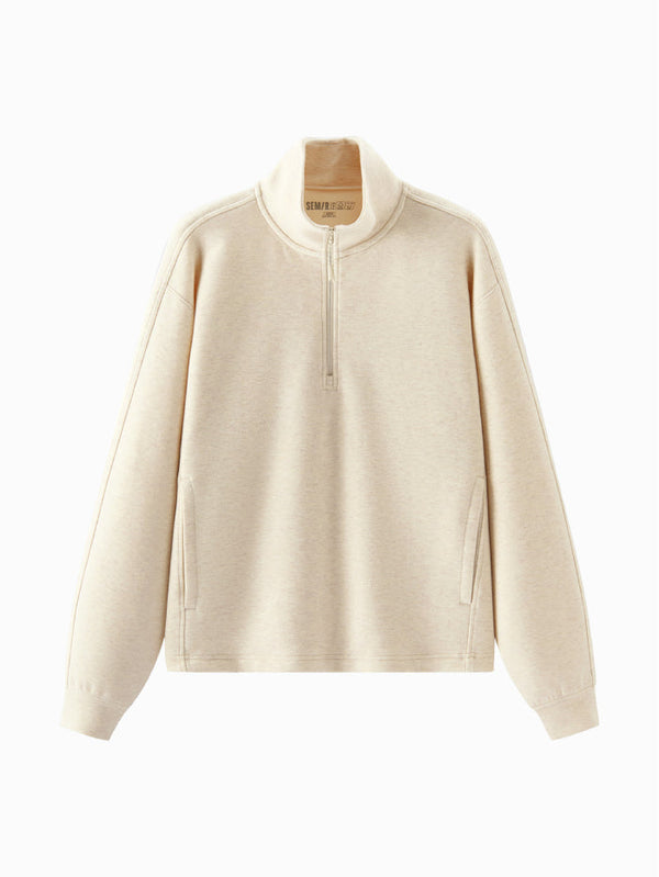 Women's Half Zip Sweatshirt with High Neck