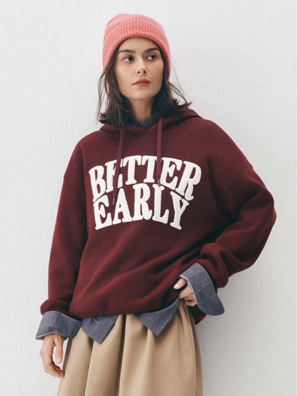 هودي بشعار مطبوع للنساء