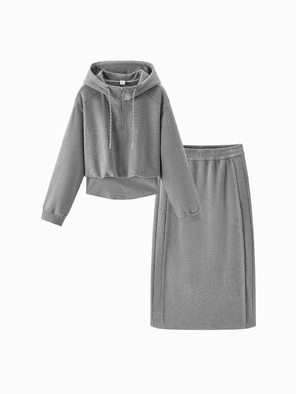 Women's Hoodie and Skirt Set