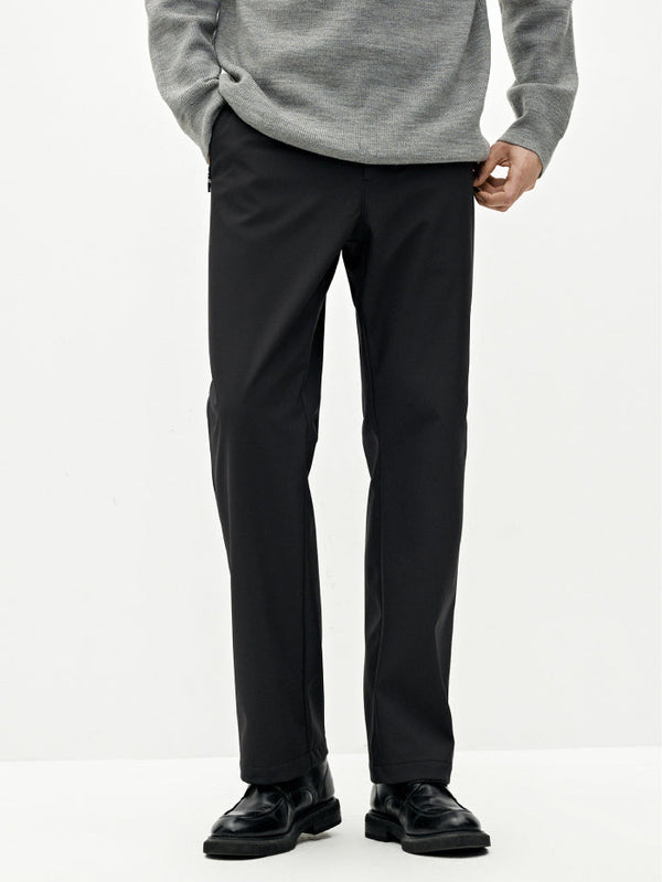 بنطلون بقصة مستقيمة وجيوب سحاب للرجال