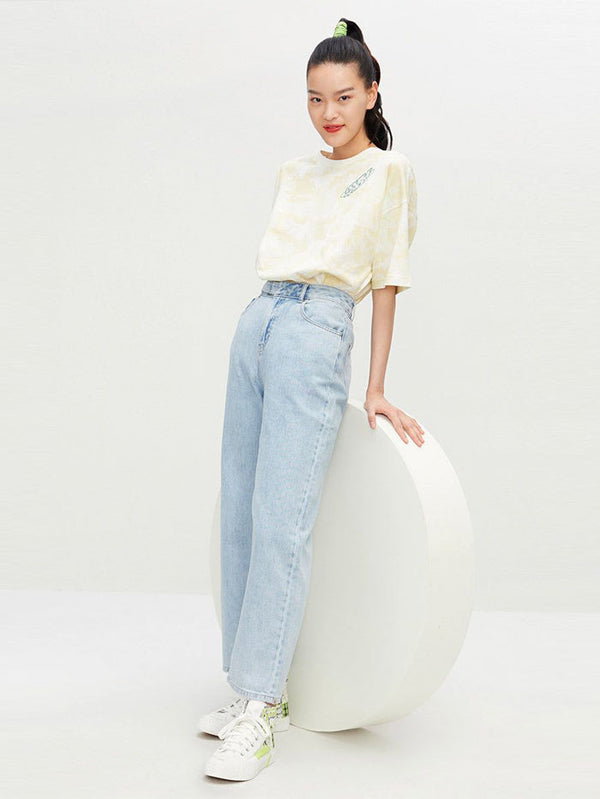 Women's Flowy Plain Denim Pants