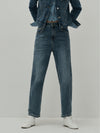 Women's Denim Pants with Faded Wash