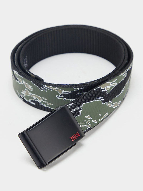 Women's Fabric Belt With Camouflage Printed Pattern