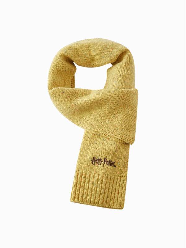 Unisex's Knitted Scarf with Front Embroidery