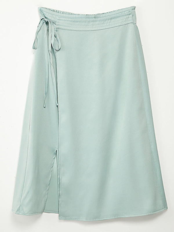 Women's Solid Colored Wrap Skirt