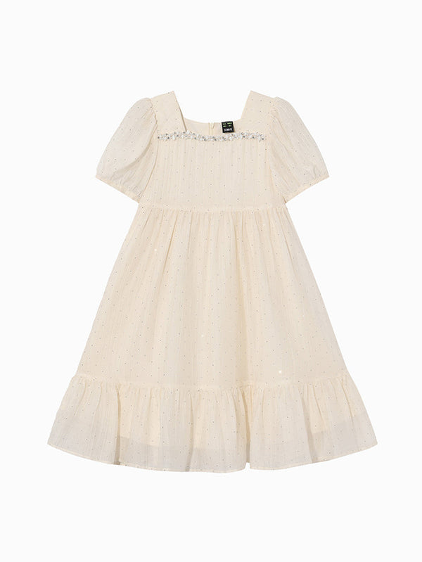 Women's Dress With Rhinestones Pattern